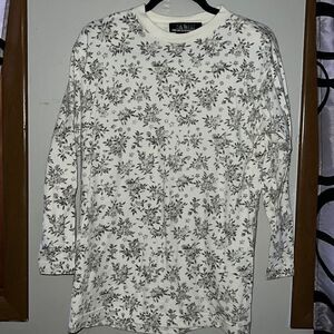 Vintage SK Wear floral blouse with three-quarter sleeves size medium